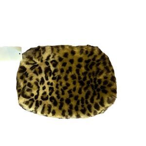 New with gag faux fur clutch